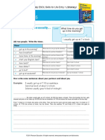 Worksheet 45: What Time Do You Usually