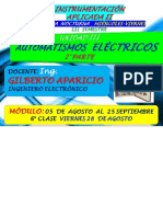 28 AGOSTO 6° CLASE UNIDAD III  PARTE II AUTOMATISMOS ELECTRICOS  INST II  VIERNES  ING GILBERTO APARICIO