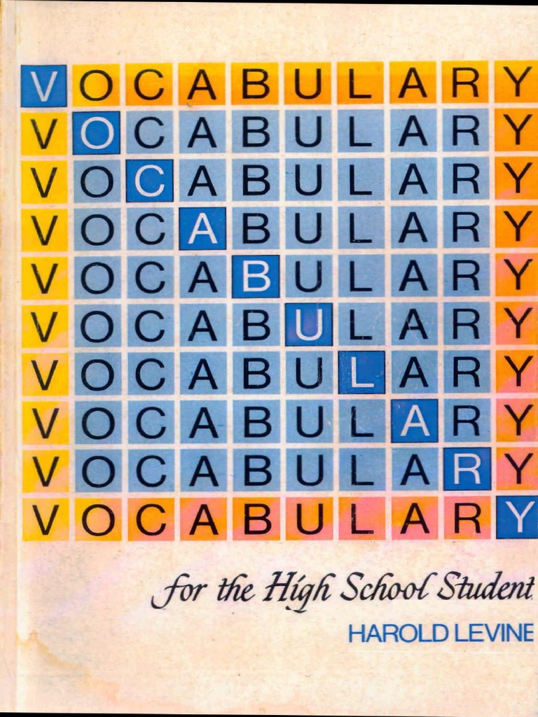 Vocabulary for the high school student pdf pdf literacy vocabulary