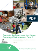 Provider Influence On The Home Learning Environment Part 2