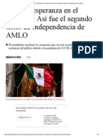 '¡Viva La Esperanza en El Porvenir!' Así Fue El Segundo Grito de Independencia de AMLO - EL FINANCIERO 16.09.2020 PDF