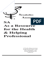 SA As A Resource For The Health & Helping Professional: Exaholics Nonymous