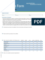 Mannheim FT MBA Reference Form Intake 2019 PDF