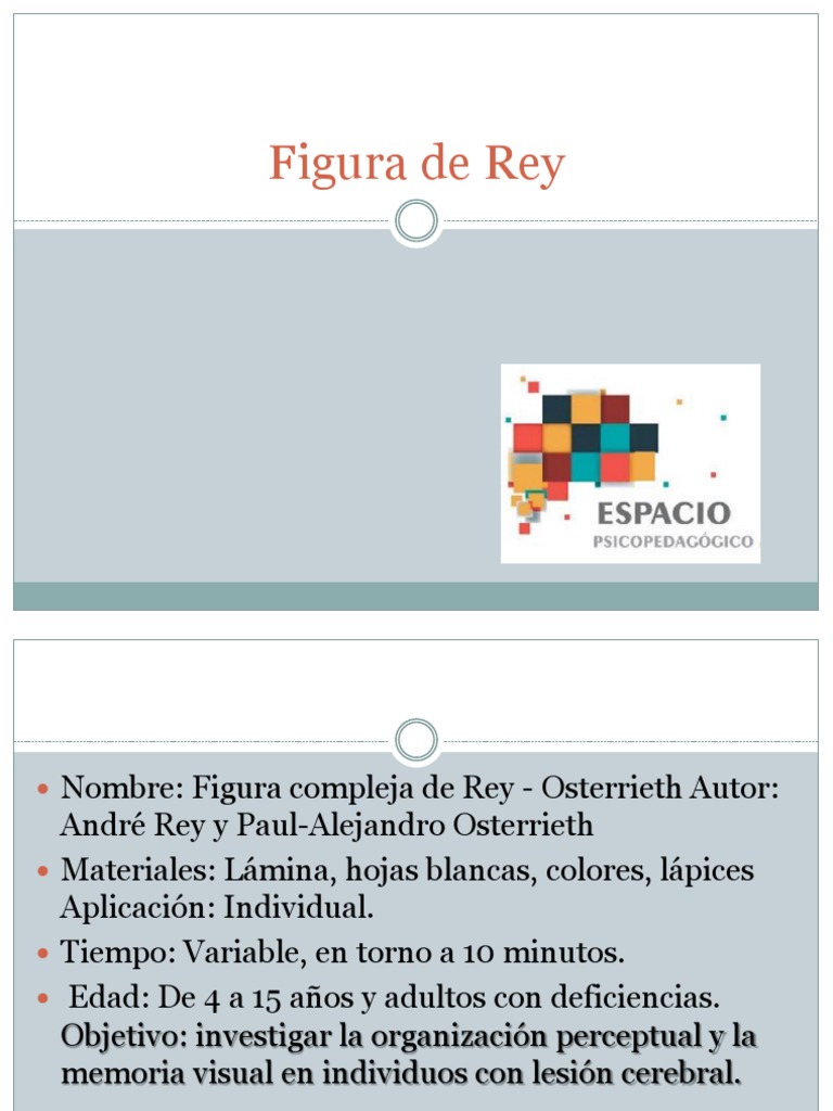 Test de Figura Compleja de Rey | PDF | Memoria | Atención