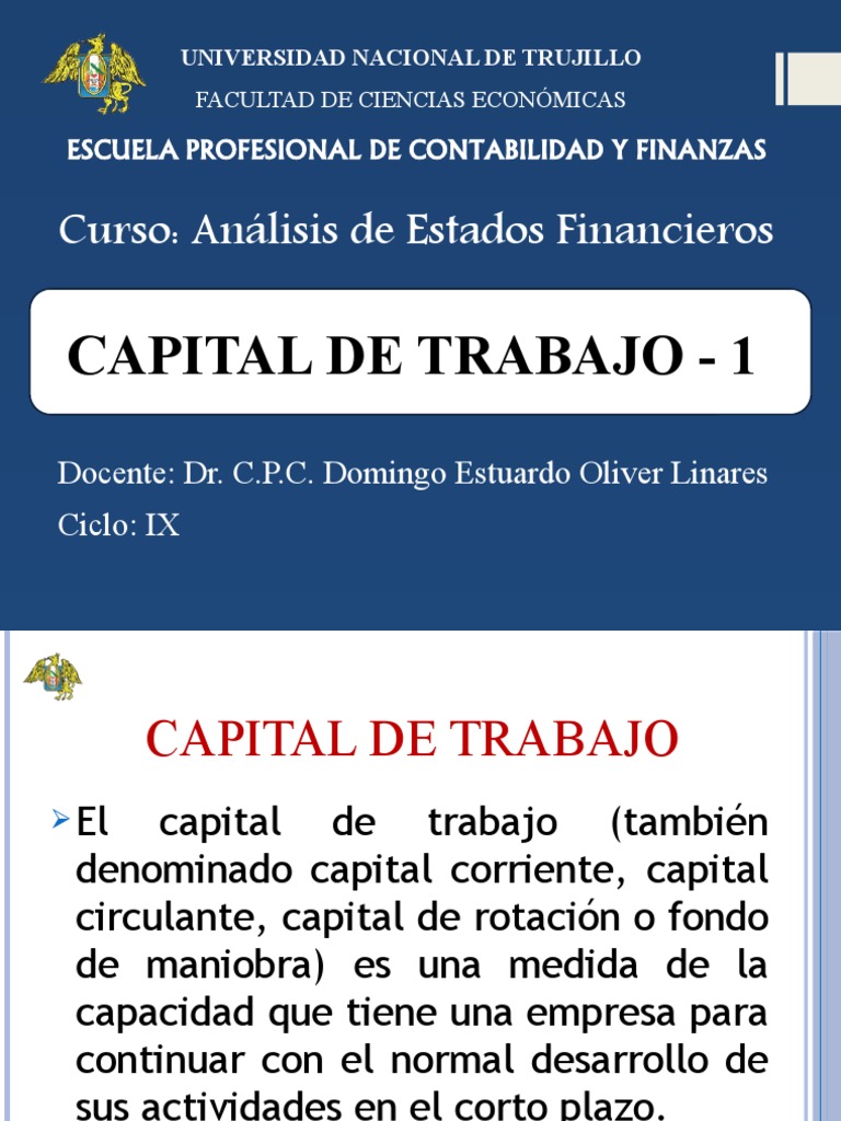 CLASE 03. - CAPITAL DE TRABAJO Parte 1 | PDF | Capital de trabajo