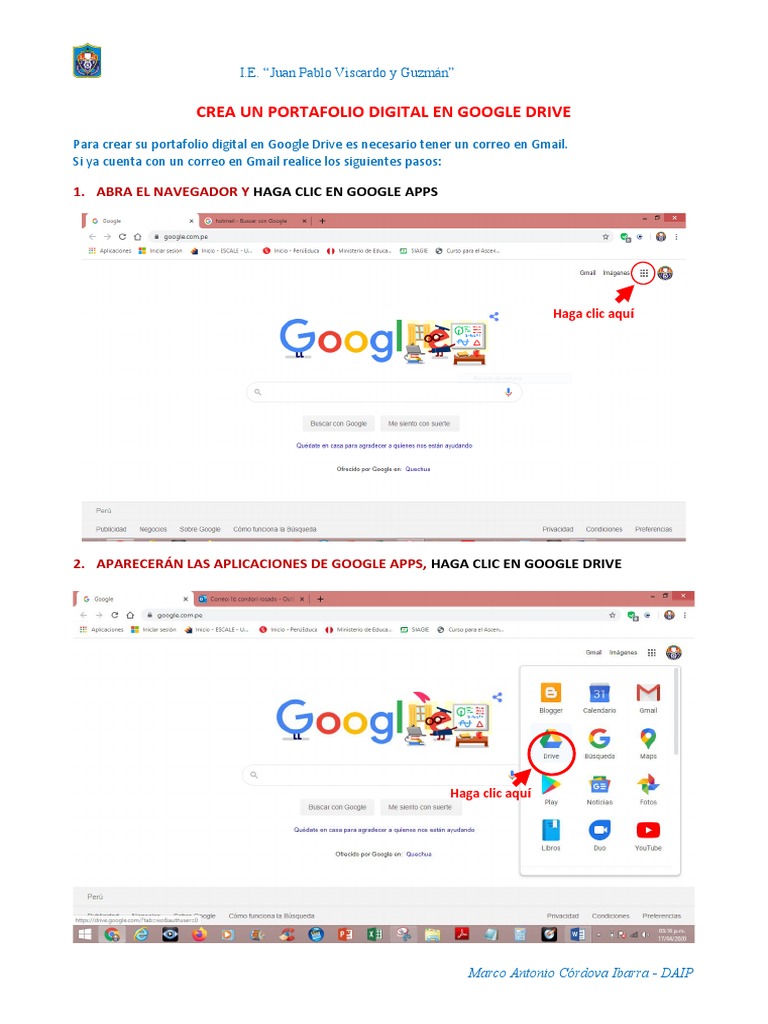 Crea tu portafolio digital en Drive | PDF | Negocios | Derecho