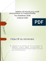 La Fin de La Relation de Travail Pour Motif Économique PDF