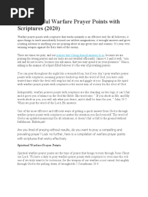 100 Powerful Warfare Prayer Points With Scriptures