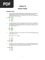 Electric Fields: Multiple Choice