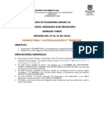 Examen Economia 10 Semana # 4. Profesor Armando Diaz.