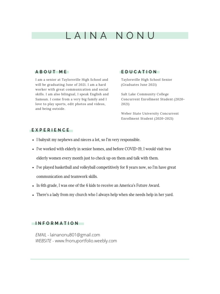 Nonu's High School Achievements | PDF