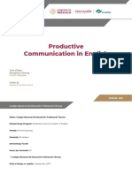 Productive Communication in English: Colegio Nacional de Educación Profesional Técnica