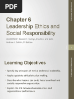 Leadership Ethics and Social Responsibility