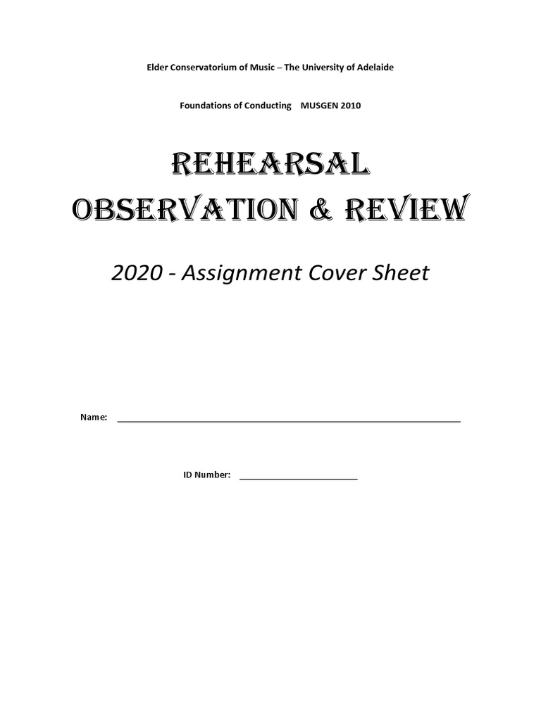 Conducting Rehearsal Review Assignment | PDF | Art | Science & Mathematics