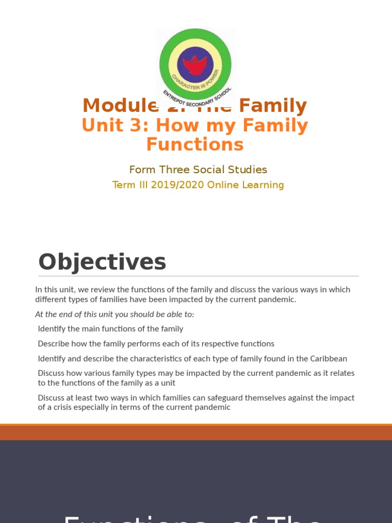 The Family Types Functions Pdf Family Reproduction