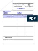 Control de Cambios en El Diseño o Desarrollo