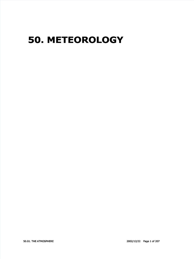 Meteorology 1 Pdf Atmosphere Of Earth Troposphere