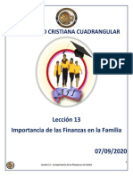 13 Clase de Discipulado - Importancia de Las Finanzas en La Familia PDF
