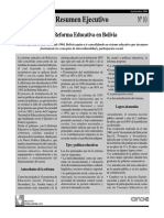 10 La Reforma Educativa en Bolivia Septiembre 2001
