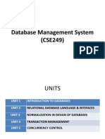 Database Management System (CSE249)
