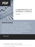 Consideration of Internal Control