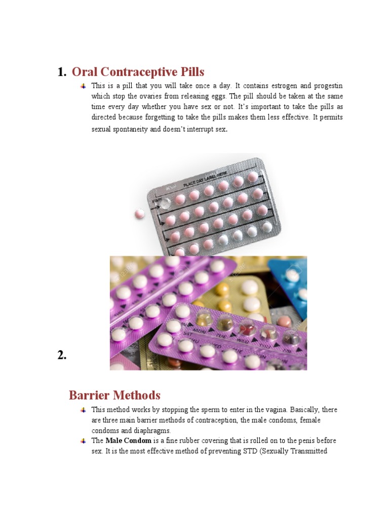 Planning Methods (Contraceptives, Pills, Condoms) | PDF | Birth Control ...