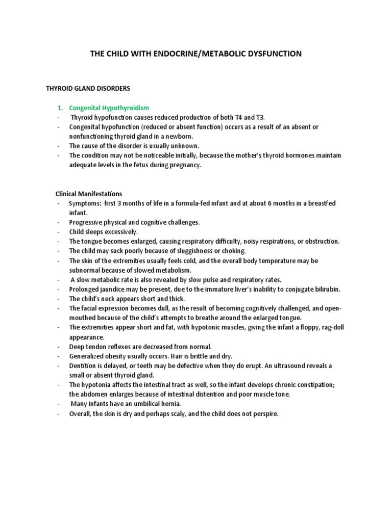 Endocrine Disorders in Children | PDF | Hyperthyroidism | Hypothyroidism