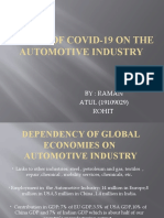 Impact of Covid-19 On The Automotive Industry: By: Raman ATUL (19109029) Rohit