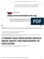 5 Things That Educators Should Know About The Philosophy of Education - The Edvocate