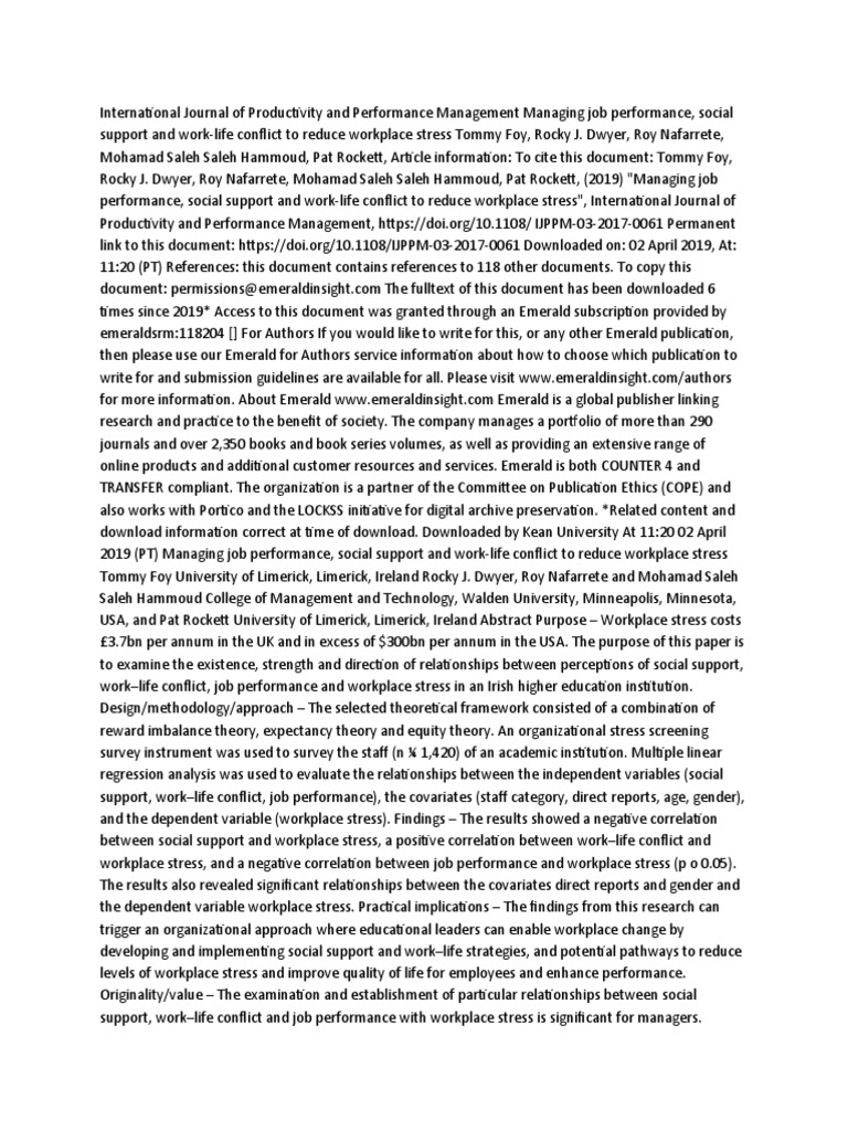 International Journal of Productivity and Performance Management