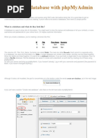 Create A Database With phpMyAdmin