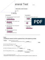 Unit 10 General Test: Listen To The Conversations. Choose The Correct Answers