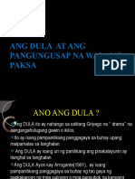Ang Dula at Ang Pangungusap Na Walang Paksa