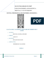 Calculo Del Valor Reglamentario de Terreno de 5 Lotes Ubicados en Distintas Manzanas de La Zona Donde Vive