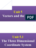 Unit 5 Vectors and The Space