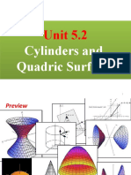 Unit 5.2 Cylinders and Quadric Surfaces