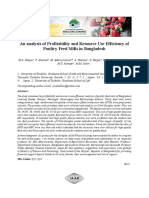 An Analysis of Profitability and Resource Use Efficiency of Poultry Feed Mills in Bangladesh