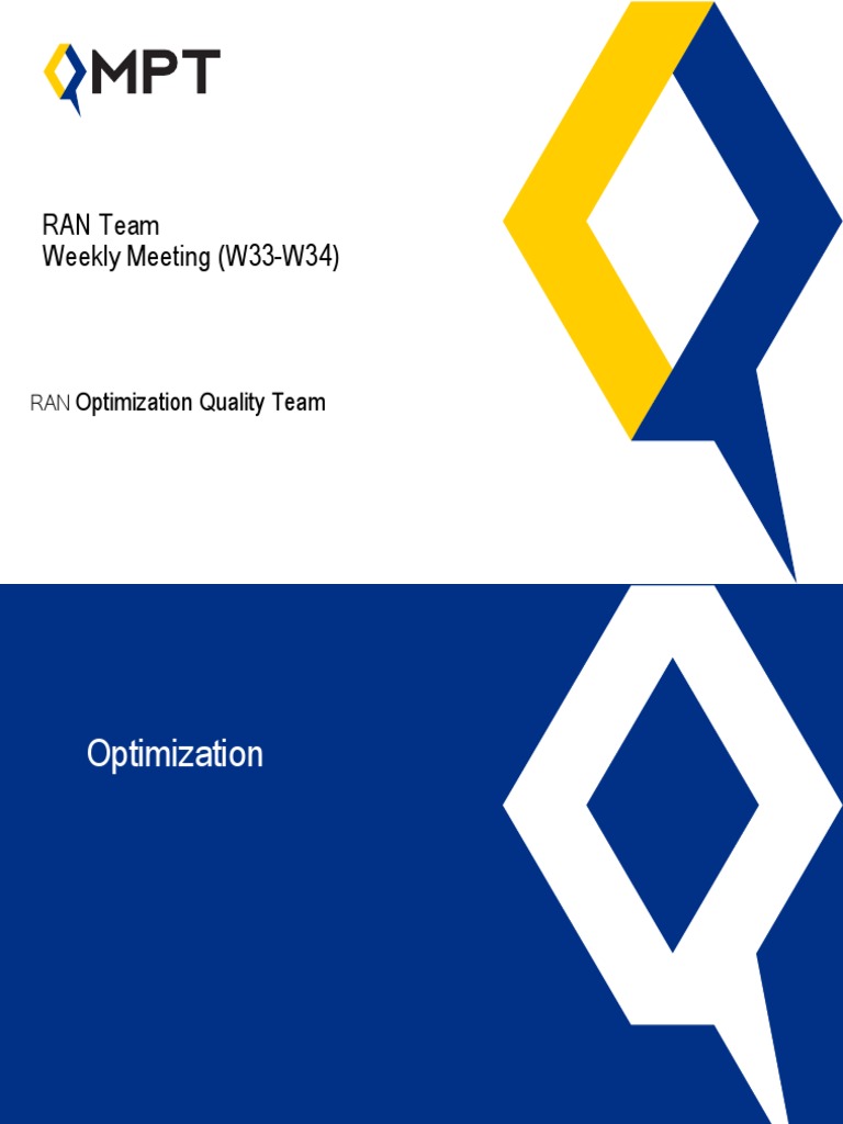 RAN Optimization Weekly Report W33-W34 | PDF | Telecommunications ...