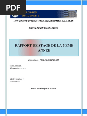 Eloms Rapport Fini Pdf Pharmacie Ordonnance Medicale