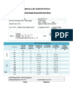 Highway Lab/ Asphalt Section: Asphalt Sample Preparation Data Sheet
