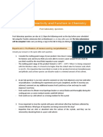 CHEM1002 Reactivity and Function in Chemistry: Post-Laboratory Questions