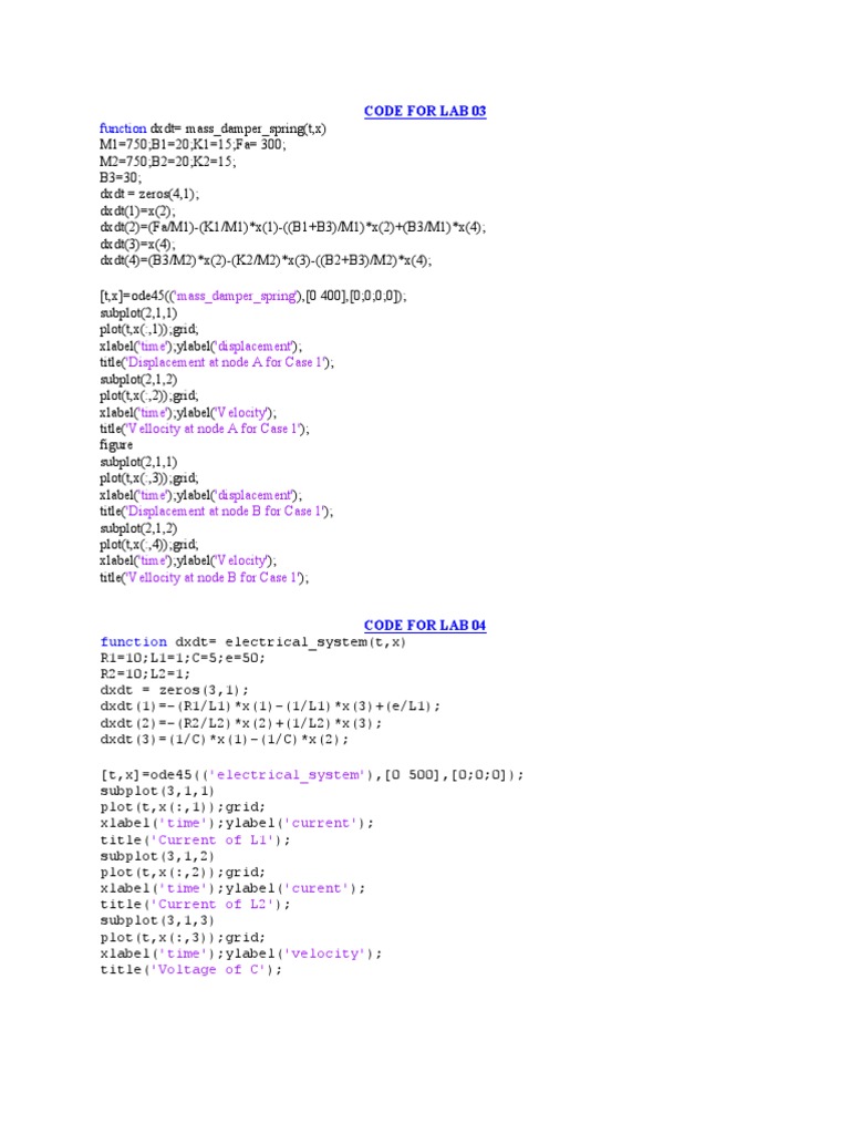 Code For Lab 03 | PDF