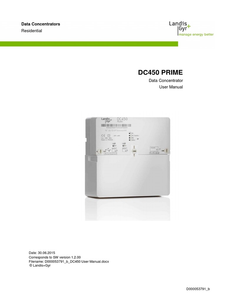 LANDIS GYR DC450 User Manual PDF General Packet Radio Service Gsm