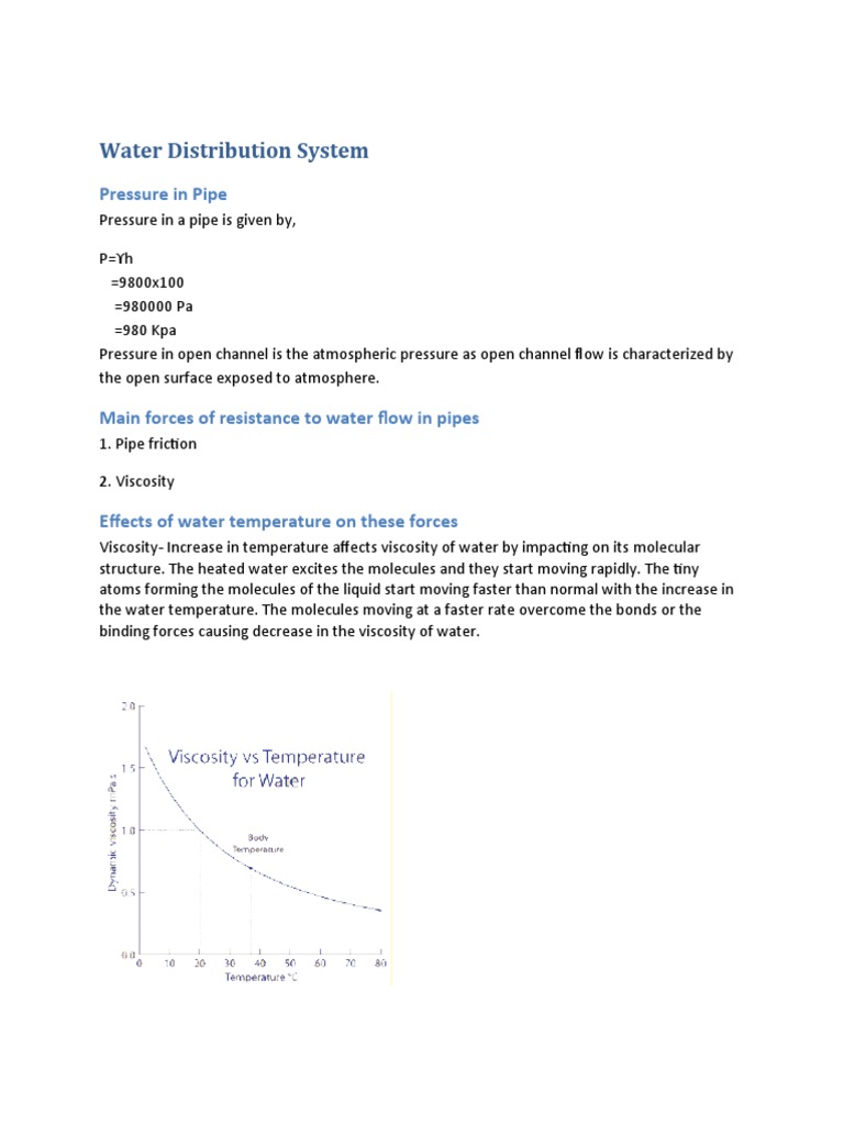 Hydraulics (Water Distribution System) PDF Reynolds Number Drag