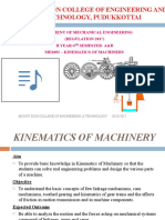 Mount Zion College Kinematics of Machinery Course Outline