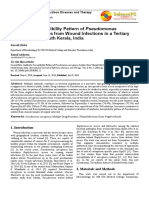 Antibiotic Susceptibility Pattern of Pseudomonas Care Centre in South Kerala, India