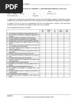 Plantilla Escala de Cohesión Familiar de FACES III | PDF