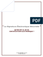 La Certification de La Signature Électronique