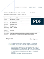 Economia política: questionário sobre conceitos econômicos