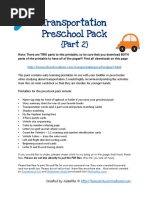 Transportation Preschool Pack Part 2 PDF